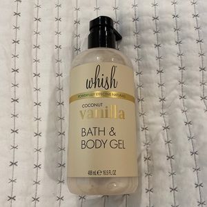Whish coconut vanilla bath and body gel. Never used or opened. 16.5 oz